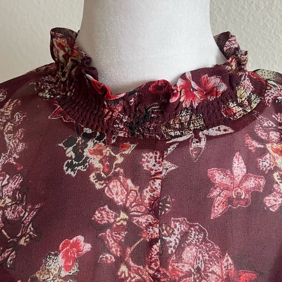 IRO Wine Red Long Sleeve Bell maxi dress - Picture 13 of 14